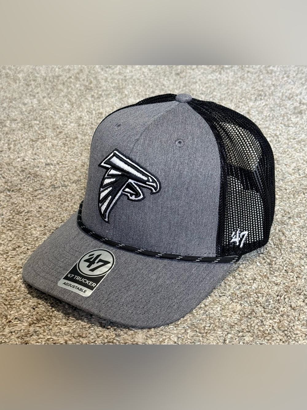 New 47 Brands NFL Atlanta Falcons Carbon Strap Rope adjustable Trucker Hat